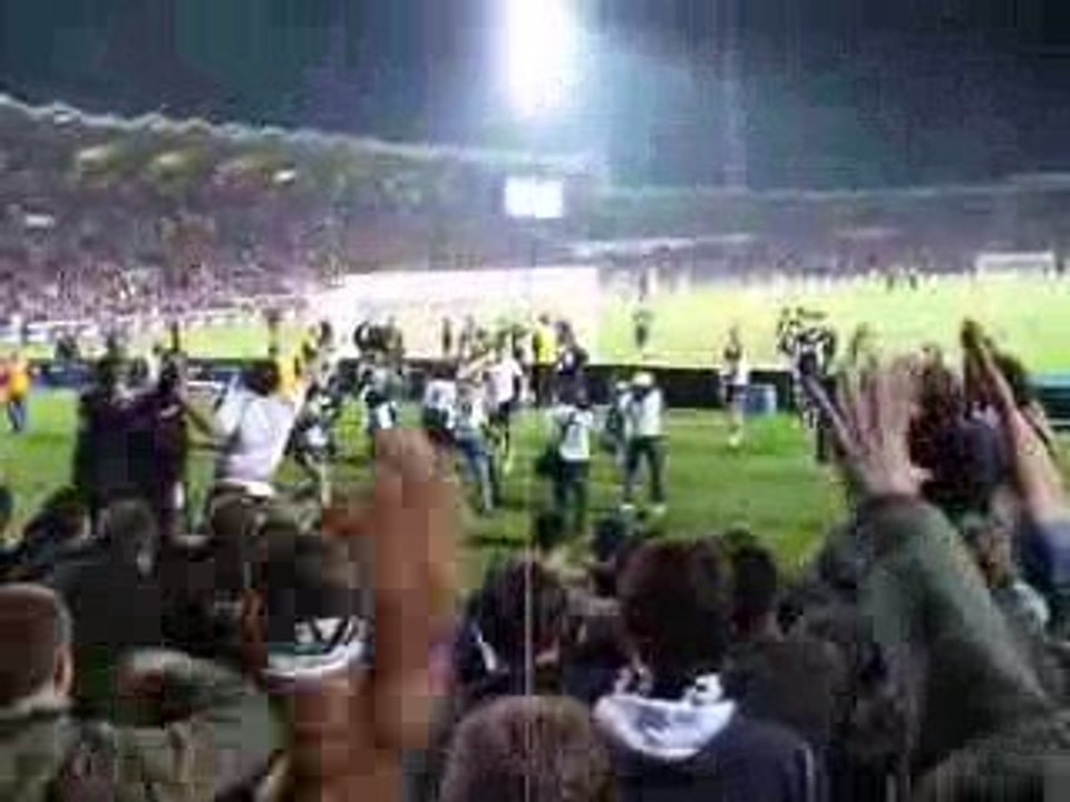 Bordeaux-Lyon fin de match avec les joueurs