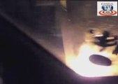 Speed camera set on fire by vigilantes