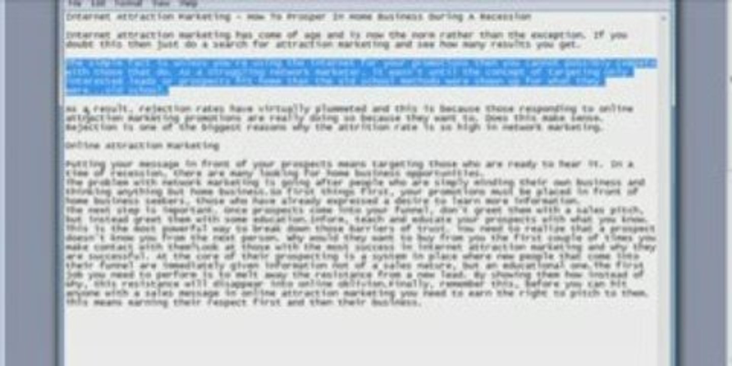 Network Marketing Training Articles