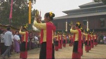 Pólnocna Tajlandia Pai Początek Buddyjskiego Nowego Roku