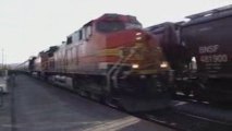 BNSF #4915 W/ a Loaded Grain Train