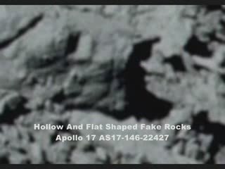 Moon Landing Hoax-Disney used Hollow, Flat Shaped Fake Rocks