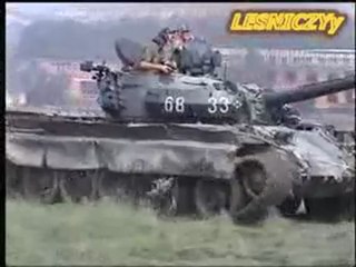 Tank T 55 AM & ATS  Crashes Car