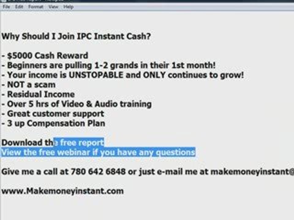 Why join IPC Instant Cash ? , Easy Ways To Make Money