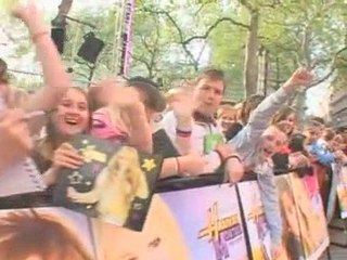 Miley Cyrus on the red carpet for 'Hannah Montana The Movie'
