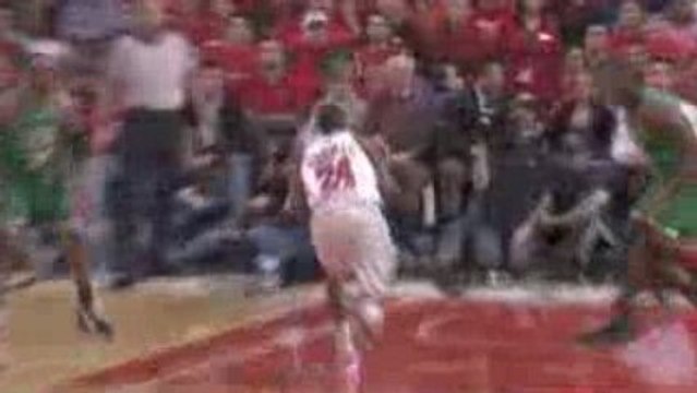 NBA Tyrus Thomas soars through the air for the monster jam P