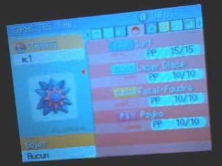 Video de mon staross et lineon shiney