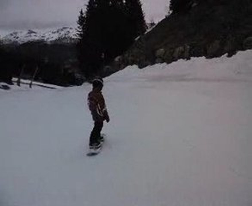 1er snowboard à Courchevel le 26 avril 2009