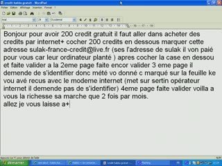 credit gratuit sur habbo.fr