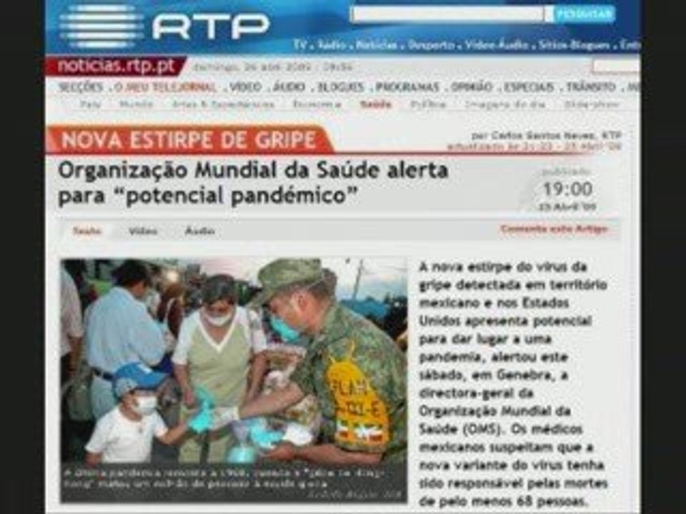 Febre suína, H1N1, nova pandemia