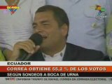 Rafael Correa gana reelección presidencial de Ecuador