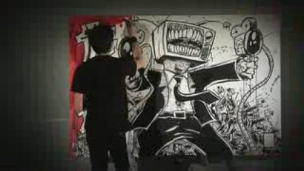 Ink Artist With Gonzo Style Paintings Max Neutra | Live Art