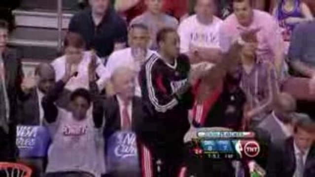 NBA Thaddeus gets the steal and finishes with a slam.