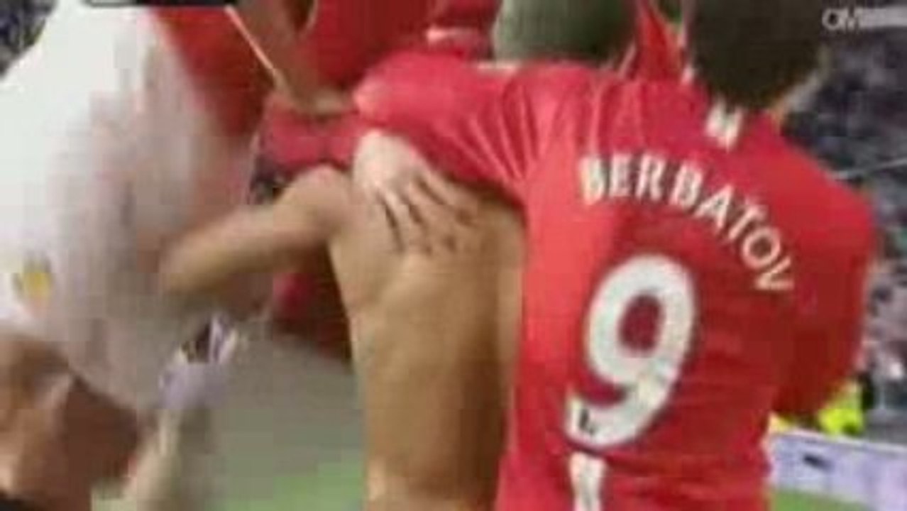 Manchester United 5 - 2 Tottenham résumé buts 25 avril 2009