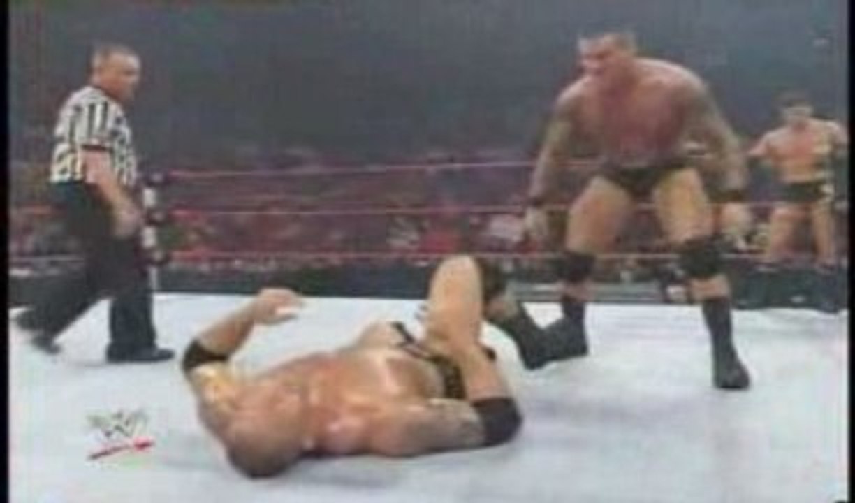 Batista & Shane & Triple h Vs The Legacy part 2