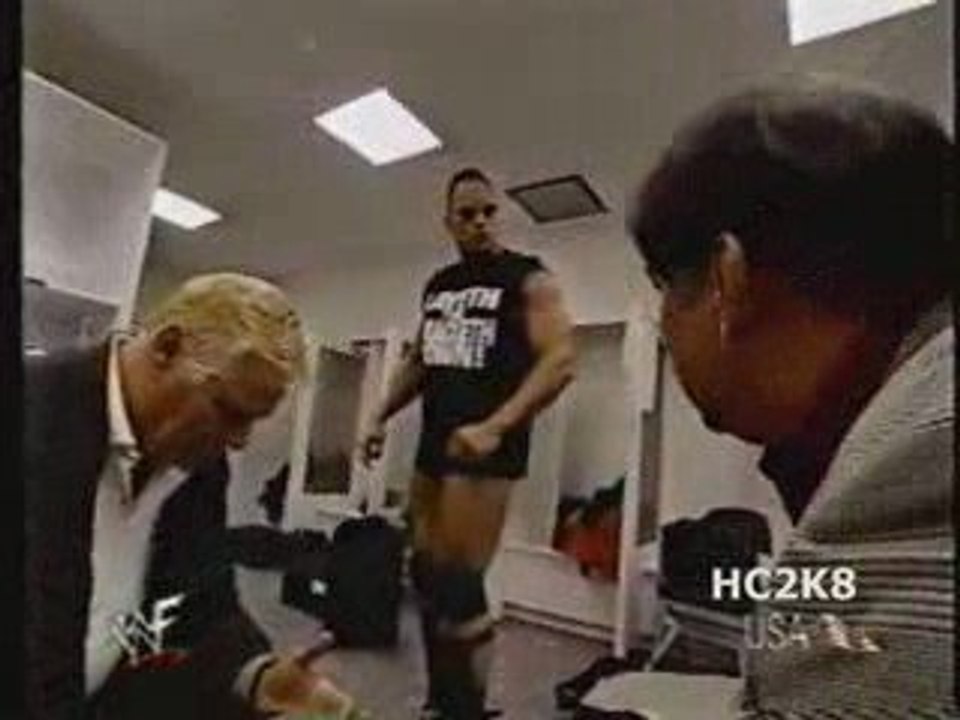 The Rock prepares for his match
