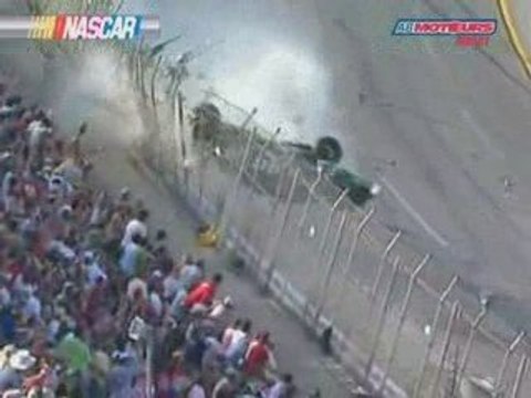 Nascar Sprint Cup Talladega 2009 finish Edwards rolls