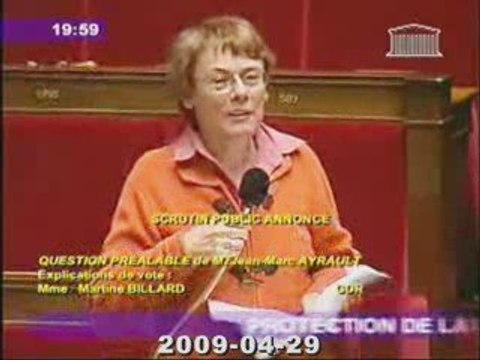 vs HADOPI Martine BILLARD 2 29-04-2009