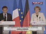 EVENEMENT,Conférence de presse de Nicolas Sarkozy et Angela Merkel