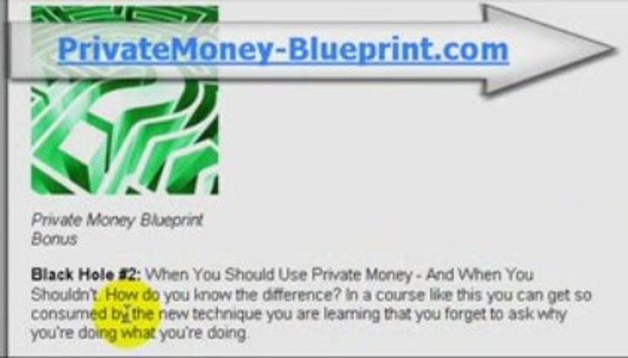 Private Money Blueprint Bonus