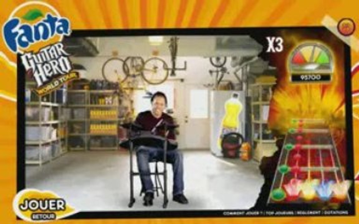 Fanta Guitar Hero Wolrd Tour Ludovic Batterie 122500 poin...