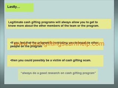 Cash Gifting Scam Revealed