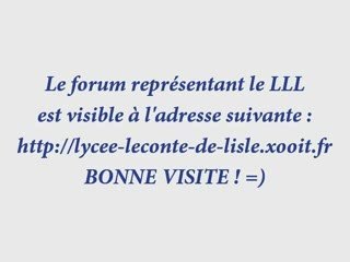 Forum internet (non officiel) lycée Leconte de Lisle