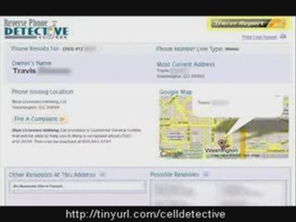 Conducting a reverse phone lookup at reversephonedetectiv...