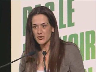 Sandrine Bélier en meeting à Besançon