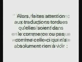 Attention aux fausses traduction