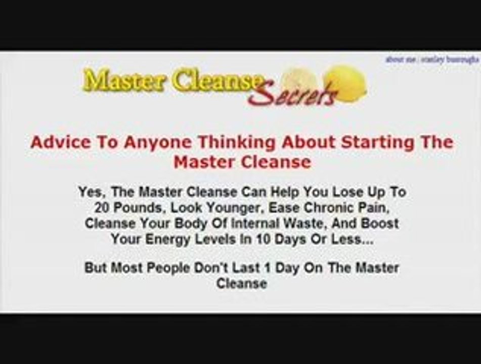The Master Cleanse Secrets