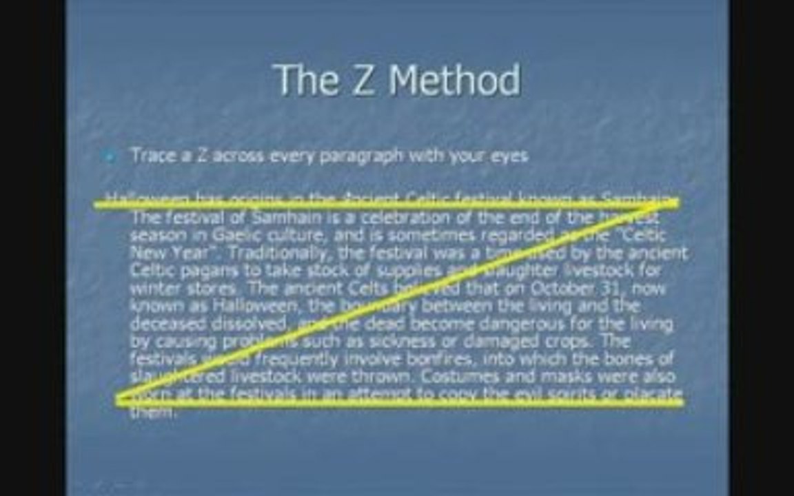 Speed Reading - The Z-Method - video Dailymotion