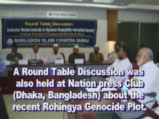 Arakan rohingya human chain & round table discussion