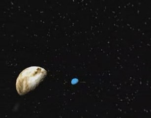 The planet Uranus as observed above surfaces of its moons