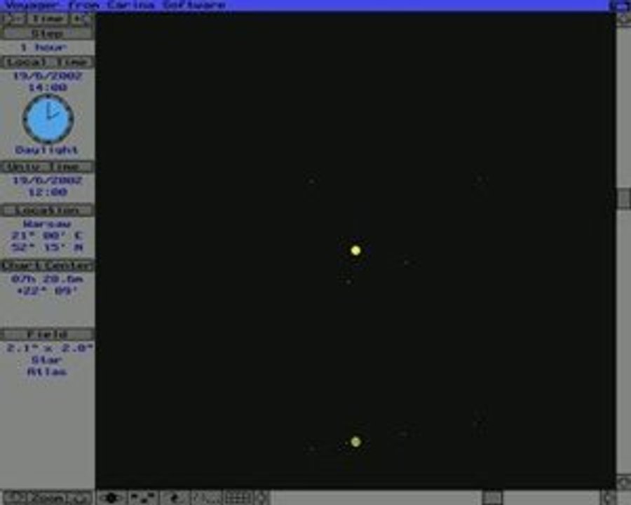 Galilean Moons positions at June 2002