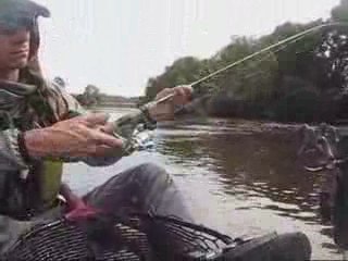 Kayak fishing for flathead