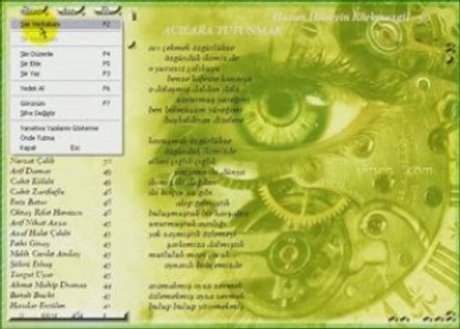 001 Sesli - ŞiirSEN Şiir Kütüphane Programı Yardımı