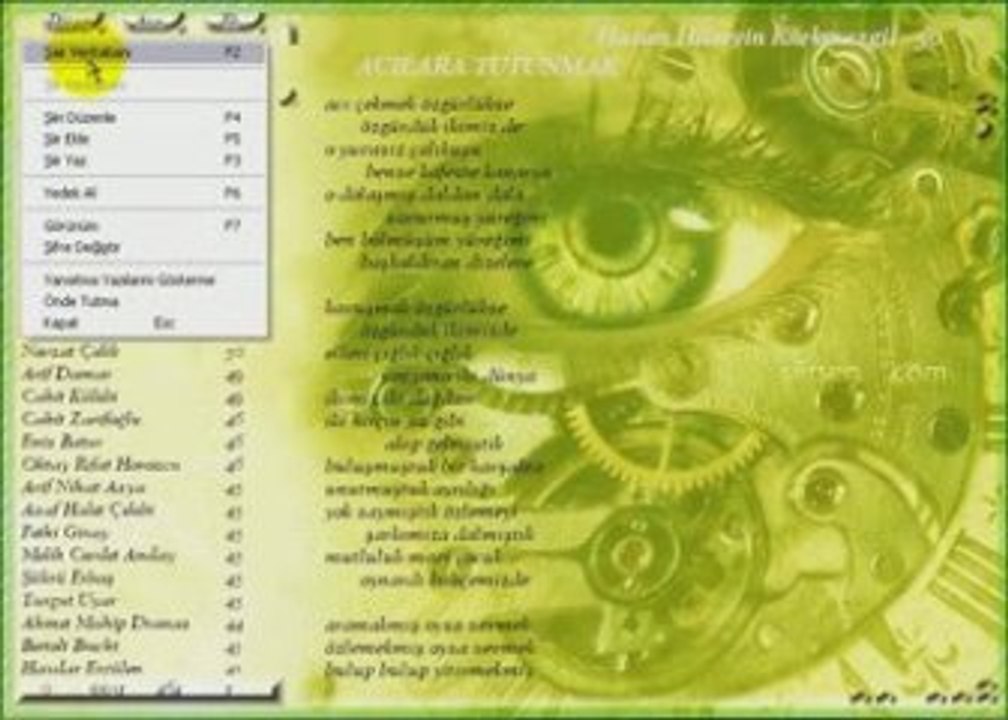 001 Sesli - ŞiirSEN Şiir Kütüphane Programı Yardımı