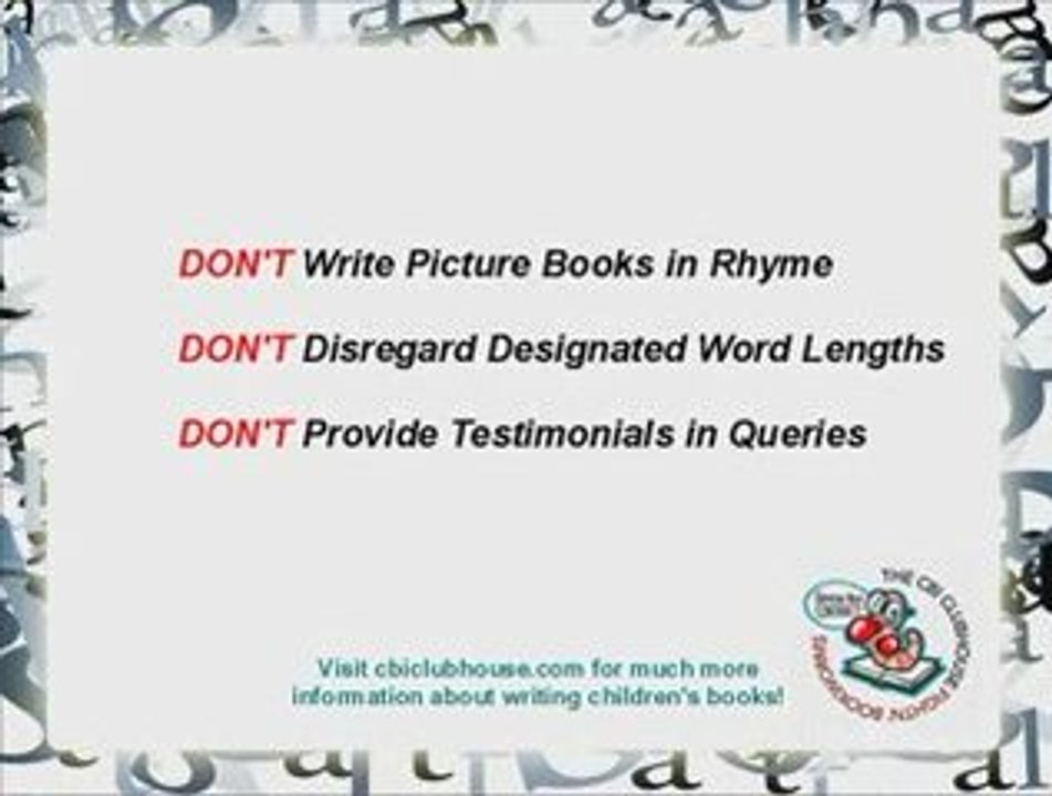 Writing Tips: 4 Rules Beginning Children's Book Writers S...