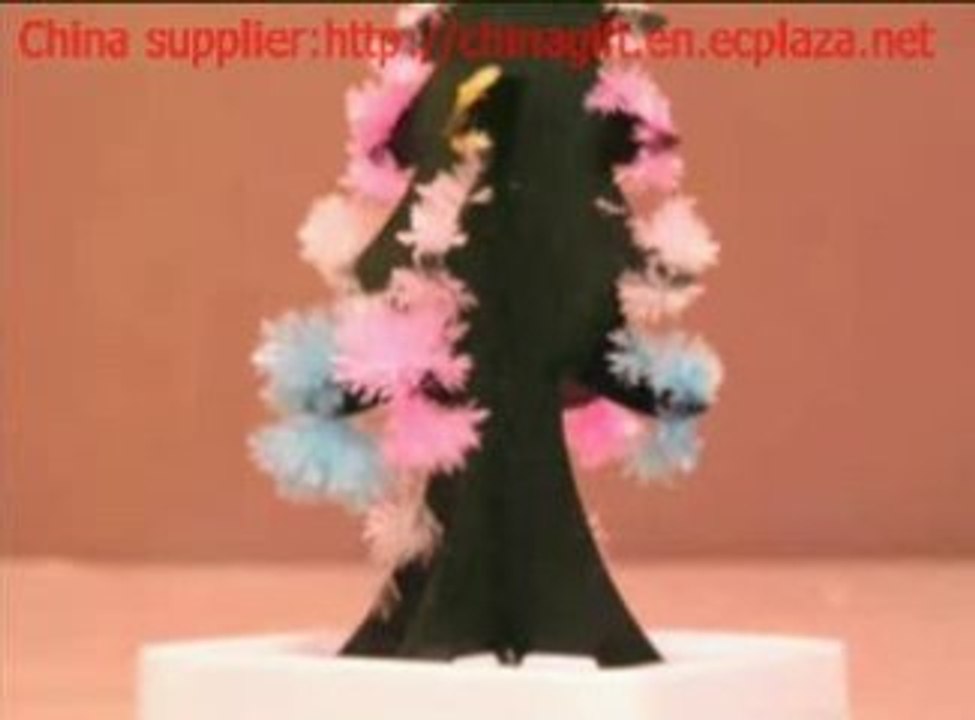 Magic glowing paper tree
