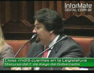 Closs rindió cuentas en la Legislatura