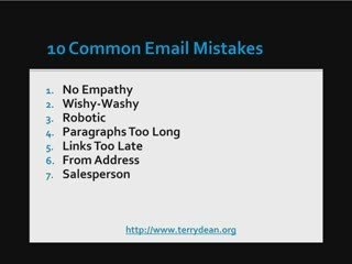 10 Email Marketing Mistakes