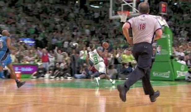 NBA Rajon Rondo picks off Anthony Johnson and takes it in fo