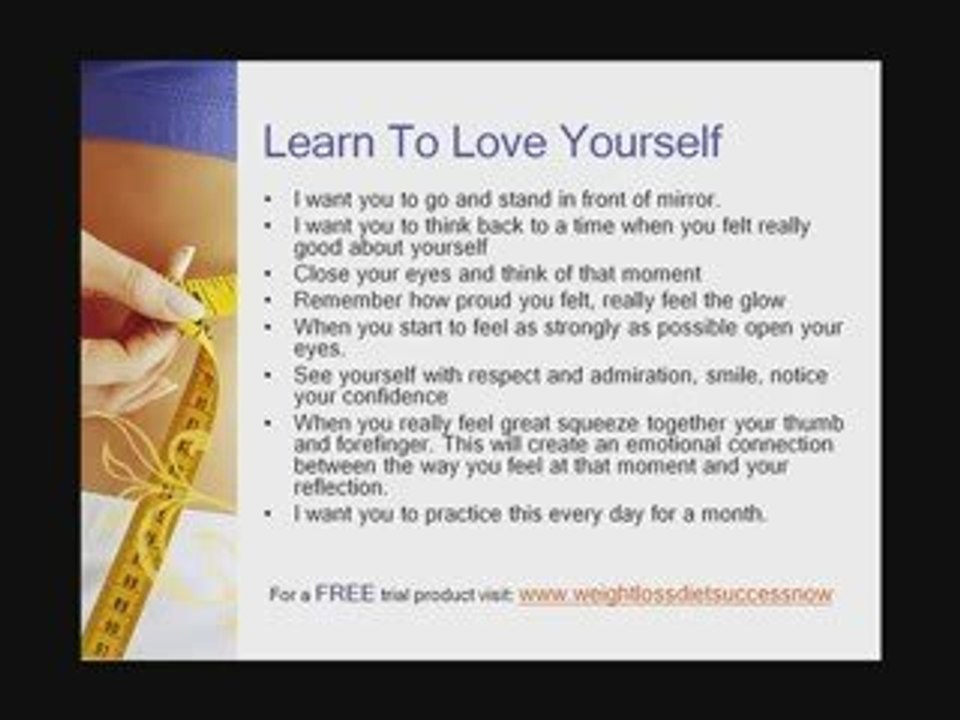 Loving Yourself - The Free Weight Loss Supplement