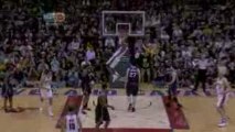 NBA Delonte West throws a wonderful alley-oop pass to LeBron