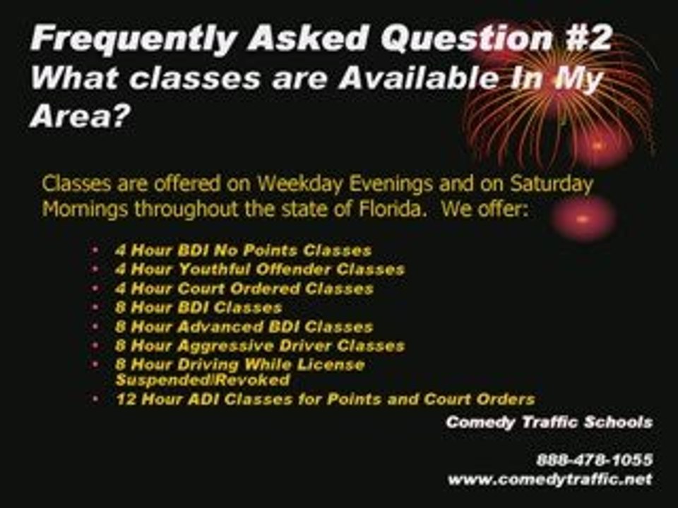 Comedy Traffic School Florida faq2