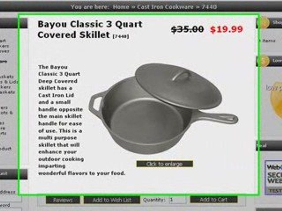 Bayou Classic Cast Iron Cookware
