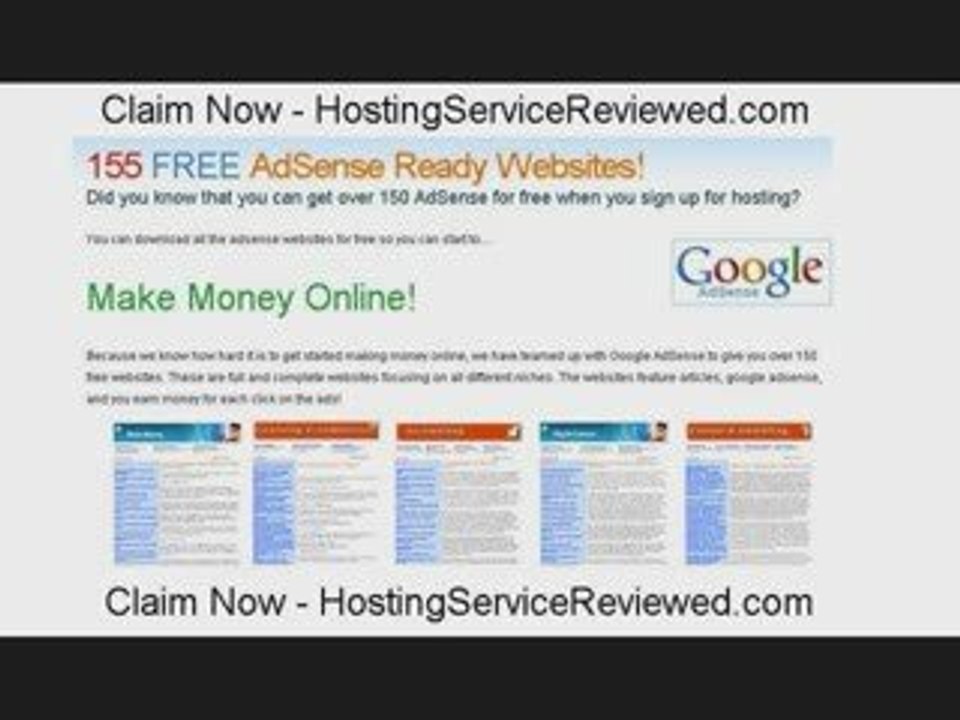 155 Free Adsense Ready Websites With 1 Cent Hosting