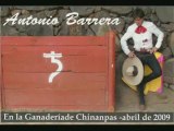 Antonio Barrera en la Ganadería de  Chinanpas abril-09