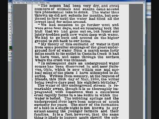 New York Times 1891 Underground H2O2 Holy Sweet Water Rivers